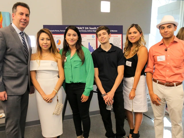 Brian Mayer (left) with students in the Poverty Workshop.