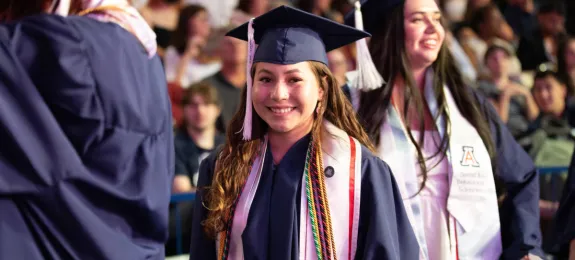 woman in cap and gown