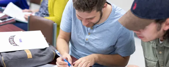 Two students collaborating