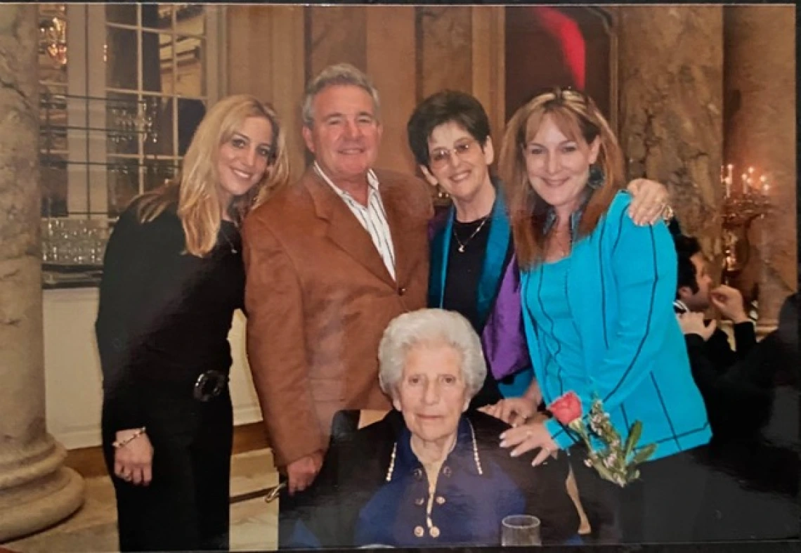 The Berger family of five poses for a family photo