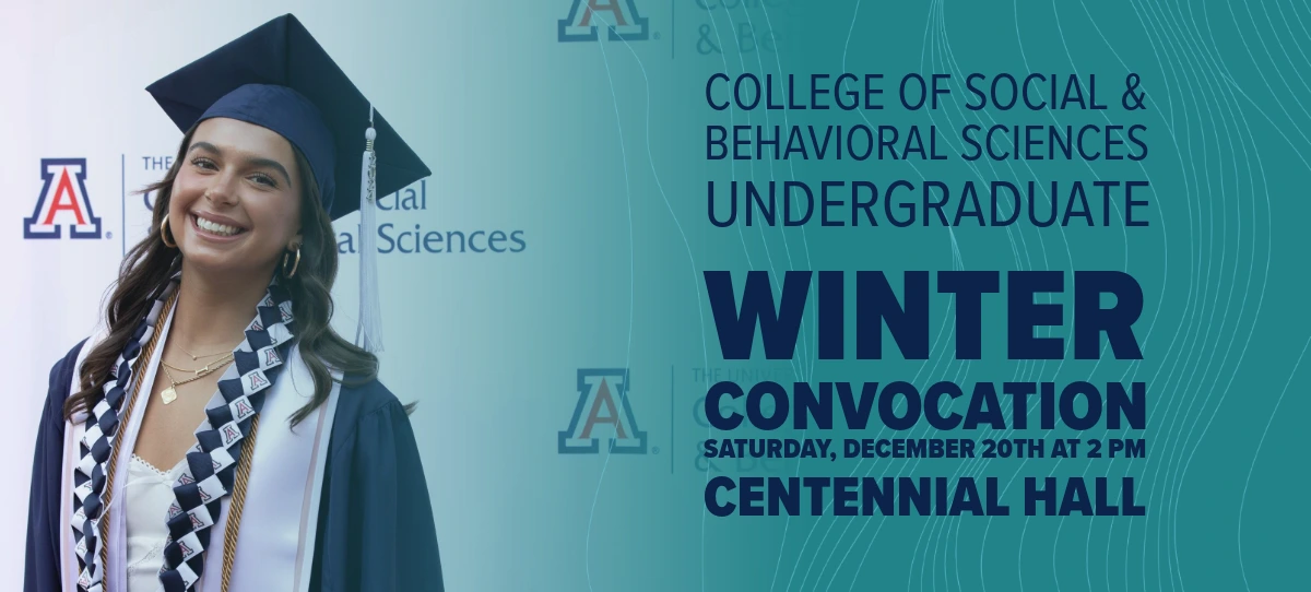 young woman with brown hair and cap and gown for U of A SBS winter convocation